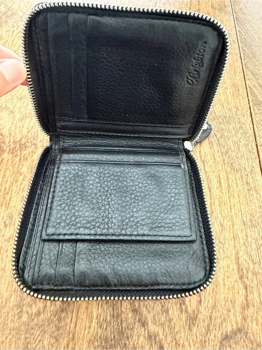 Brighton Black Leather Zip Wallet - Classic Black